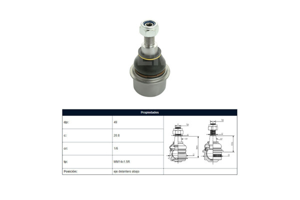 Imagen de Rotula Delantera Volks Amarok 4X2 - 4X4 11-25 Der/Izq