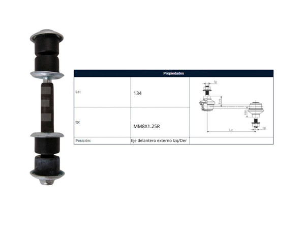 Imagen de Bieleta Hyundai Accent 94-99 Der/Izq