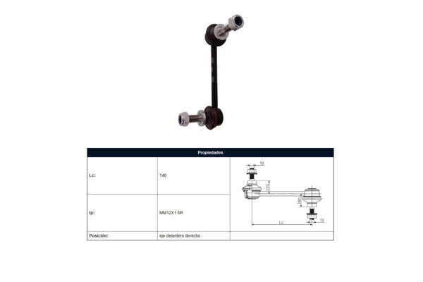 Imagen de Bieleta Toyota Hilux 04-25 Der