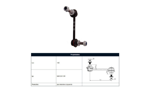 Imagen de Bieleta Toyota Hilux 04-25 Izq
