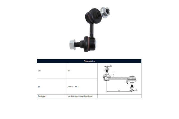 Imagen de Bieleta Mitsubishi L200 07-14 Izq