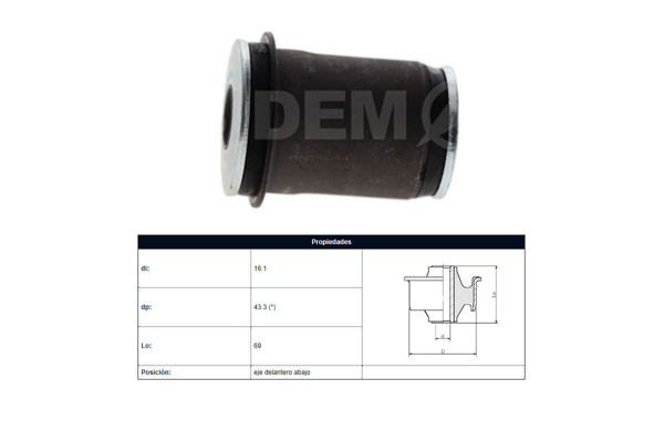 Imagen de Buje Toyota Hilux 97-04 Der/Izq