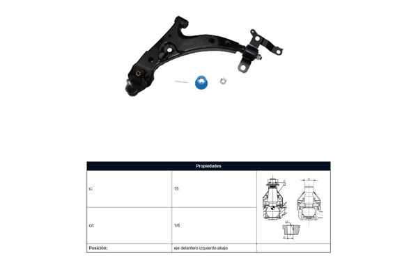 Imagen de Parilla De Suspension Delantera Toyota Corolla 91-95 Izq