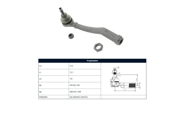 Imagen de Puntero Citroen C-Elysee/C3 Picasso/C3, Peug 207 10-25 Der