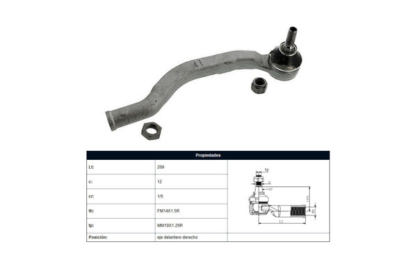 Imagen de Puntero Renault Laguna 02-25 Der