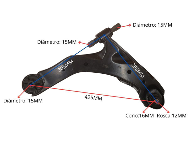 Imagen de Parilla De Suspension Delantera Kia Cerato 06-12 Izq