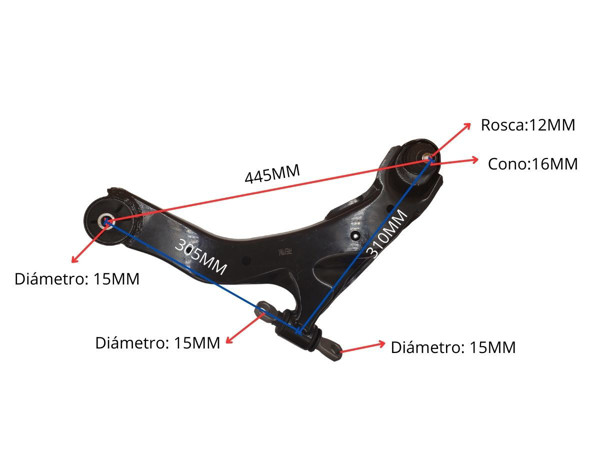Imagen de Parilla De Suspension Delantera Kia Cerato 06-12 Der