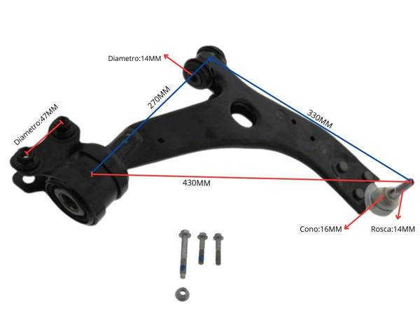 Imagen de Parilla De Suspension Delantera Ford Focus 05-12 Der