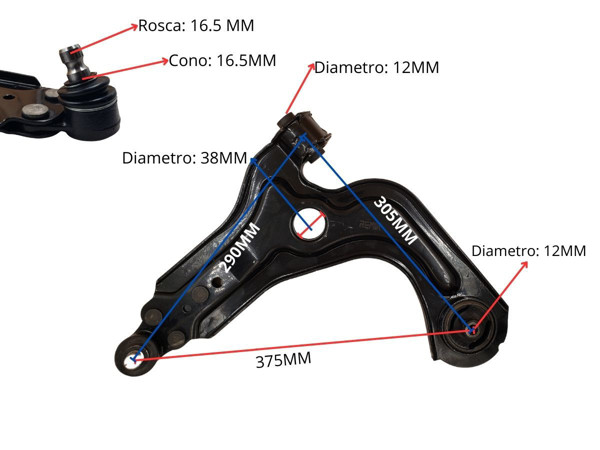 Imagen de Parilla De Suspension Delantera Ford Fiesta 95-25 Izq