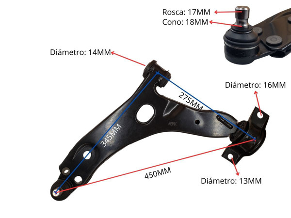 Imagen de Parilla De Suspension Delantera Ford Focus 98-05 Der
