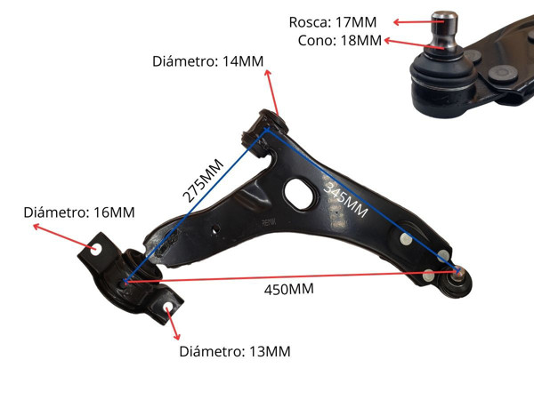 Imagen de Parilla De Suspension Delantera Ford Focus 98-05 Izq