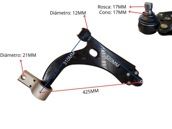 Imagen de Parilla De Suspension Delantera Ford Fiesta/Ecosport 05-14 Der