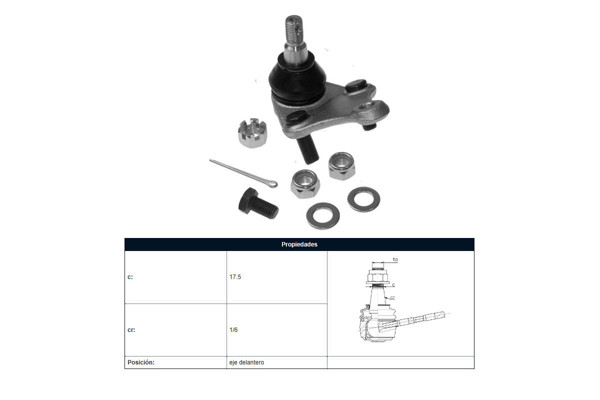 Imagen de Rotula Toyota Corolla/Rav4 05-25 Der/Izq