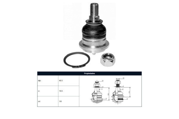 Imagen de Rotula Delantera Hyundai H100, Hyundai Camion Porter 93-25 Der/Izq