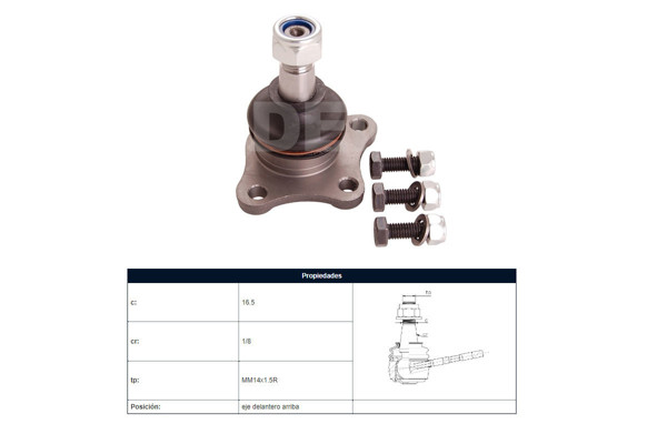 Imagen de Rotula Delantera Mitsubishi L200 96-06 Der/Izq