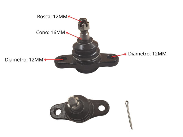 Imagen de Rotula Delantera Hyundai Tucson, Kia Sportage 04-25 Der/Izq