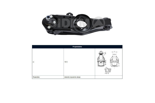 Imagen de Parilla De Suspension Delantera Mitsubishi L200 96-06 Izq