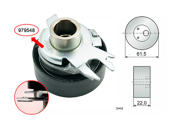 Imagen de Tensor Correa Distribucion Seat Cordoba  Volks Saveiro/Suran/Polo/Gol Vi Vii/Gol Iii/Gol V/Cross Fox/Fox/Golf/Gol Ii 95-25