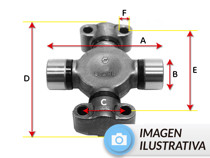 Imagen de CRUCETA A:126.1mm B:34.9mm C:42.5mm D:140.5mm E:114.5mm F:3/8