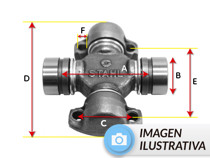 Imagen de CRUCETA A:54.7mm B:25.4mm C:33.3mm D:79.2mm E:59.6mm F:5/16