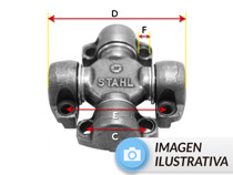 Imagen de CRUCETA C:33.3mm D:79.2mm E:59.5mm F:5/16