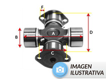 Imagen de CRUCETA A:157mm B:49.2mm C:61.9mm D:154.7mm F:3/8