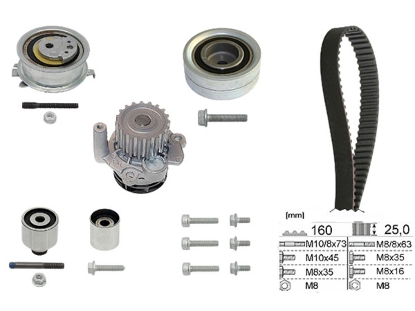 Imagen de CT1221WP1 Kit Distribucion C/Bomba Agua Volkswagen Amarok 4X2-4X4 11-25