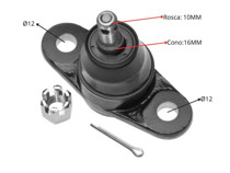 Imagen de Rotula Delantera Hyundai Accent, Kia Rio 00-12 Der/Izq