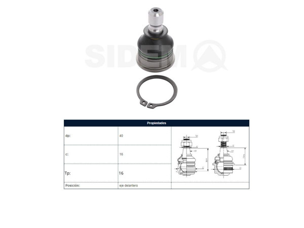 Imagen de Rotula Delantera Hyundai I10, Kia Picanto 07-13 Der/Izq