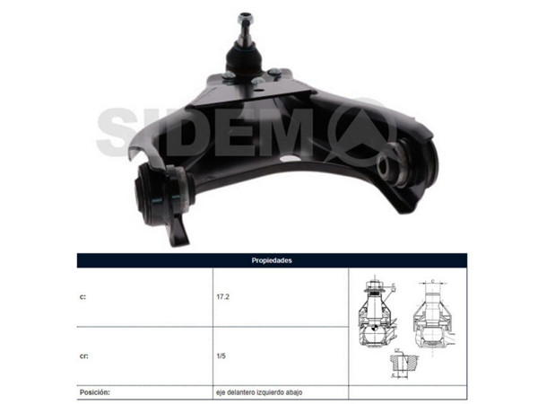 Imagen de Parilla De Suspension Del Renault Captur/Duster/Oroch 11-25 Izq