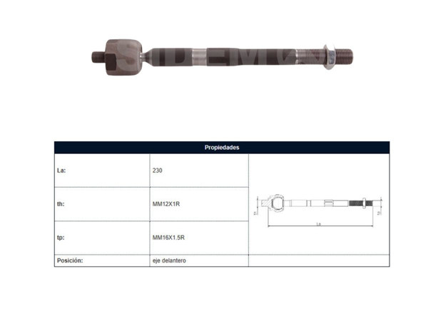 Imagen de Mate Citroen C-Elysee, Peug 301 12-25 Der/Izq