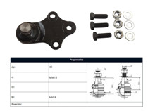 Imagen de Rotula Del Foton Midi, Lifan 520, Peug 306 93-25 Der/Izq