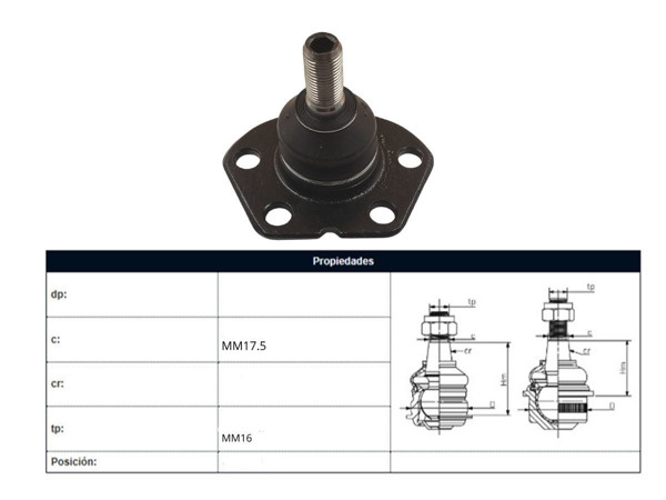 Imagen de Rotula Del Fiat Ducato, Peug Boxer 87-05 Der/Izq