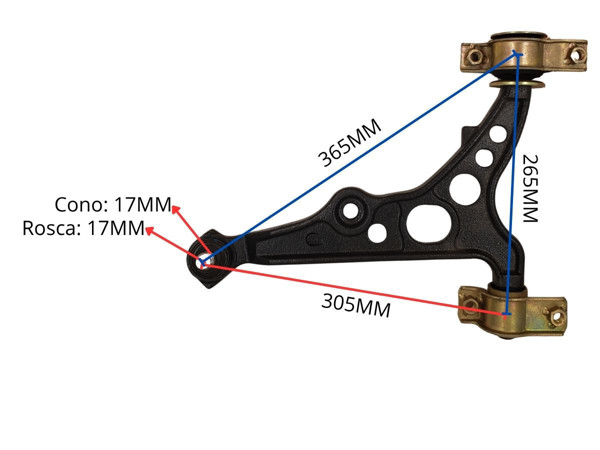 Imagen de Parilla De Suspension Delantera Fiat Brava 96-01 Der