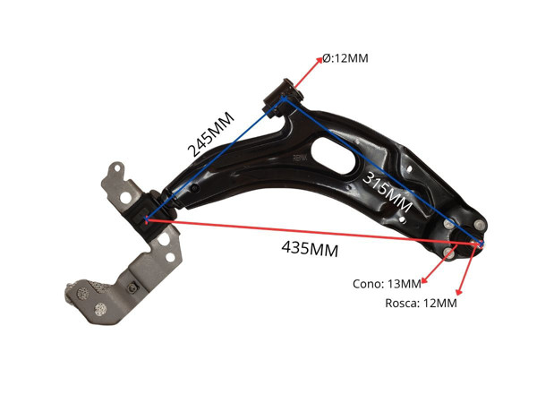 Imagen de Parilla De Suspension Delantera Fiat Palio/Siena 97-06 Der