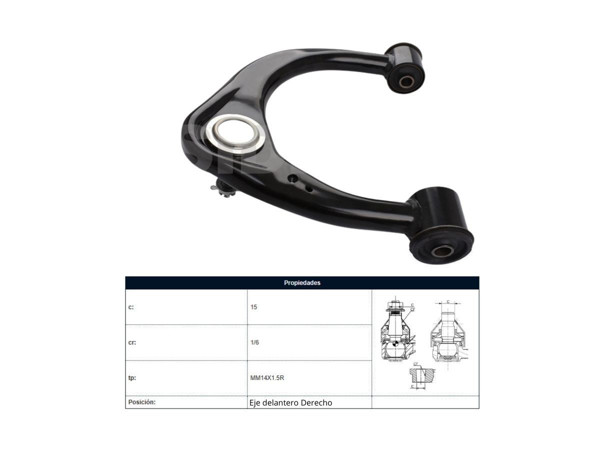 Imagen de Parilla De Suspension Delantera Toyota Hilux 04-25 Der