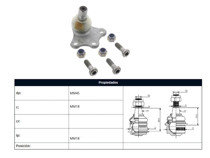 Imagen de Rotula Delantera Superior  Citroen Ds3/C4 Cactus/C-Elysee/C3 Aircross/C3  Peugeot 2008/208/301 10-25 Der/Izq